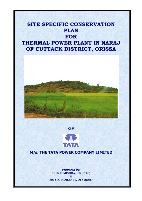 SITE SPECIFIC CONSERVATION PLAN FOR ... - Tata Power