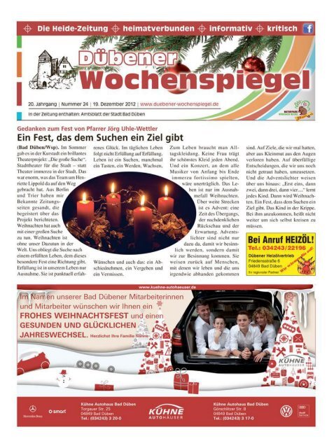 Dübener Wochenspiegel - Ausgabe 24 - 19-12-2012