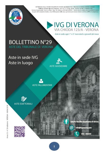 NUOVO Bollettino Mobiliare n  29 edizione Verona gara DAL 14 giugno al 12 LUGLIO 2018 ok