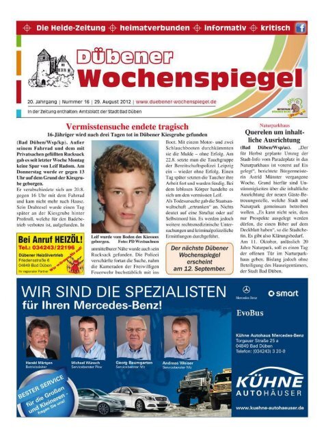 Dübener Wochenspiegel - Ausgabe 16 - 29-08-2012