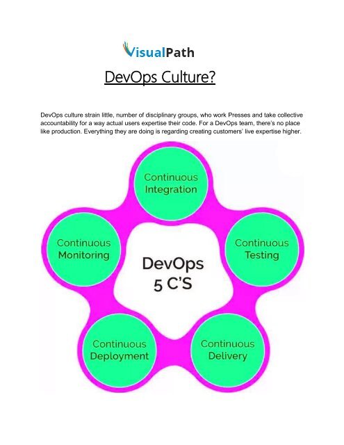 DevOps Online Training and Culture