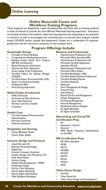Career & Technical Training - Community College of Rhode Island