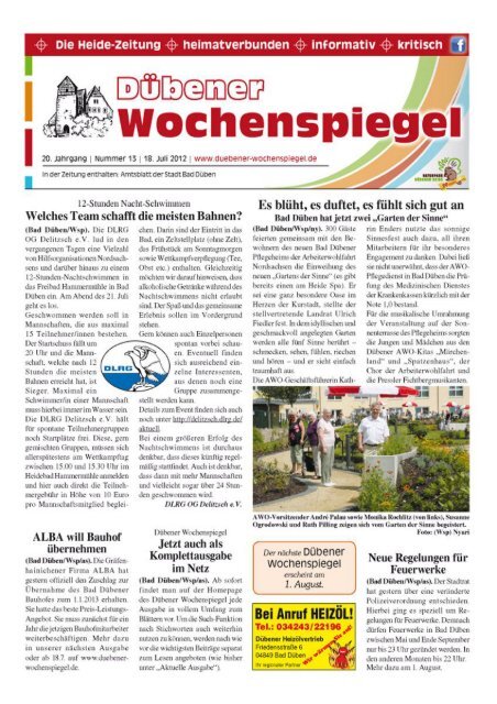 Dübener Wochenspiegel - Ausgabe 13 - 18-07-2012