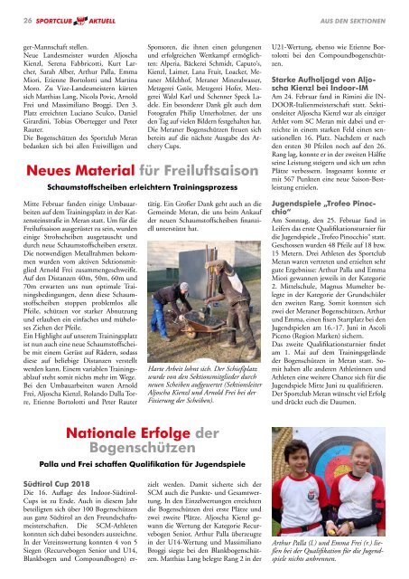 Sportclub Aktuell - Ausgabe Mai 2018