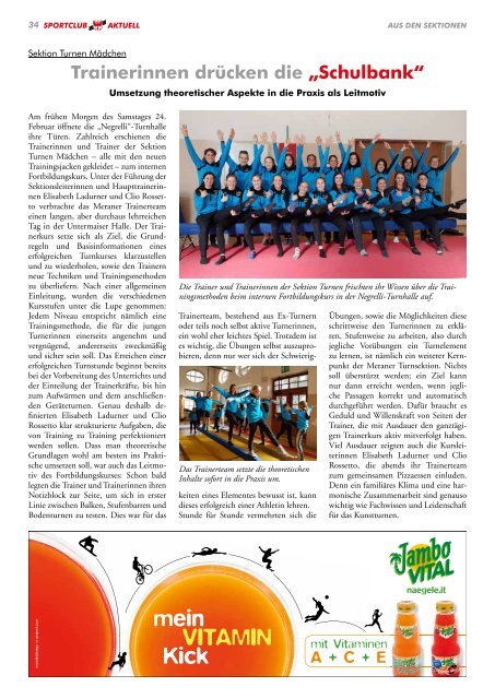 Sportclub Aktuell - Ausgabe Mai 2018