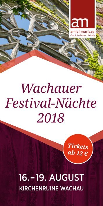 Wachauer Festival-Nächte 2018 // Faltflyer
