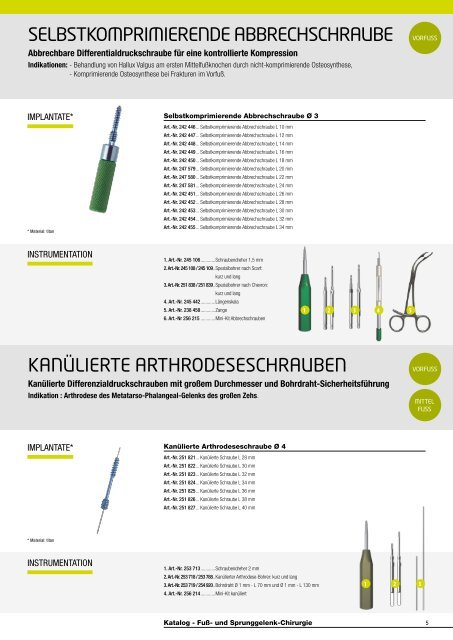 222KAT001DE bePOD Fuss- und Sprunggelenk-Chirurgie