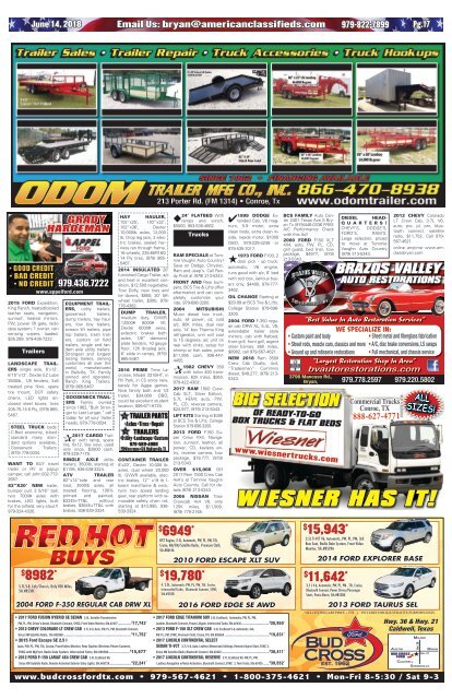 American Classifieds/Thrifty Nickel June 14th Edition Bryan/College Station