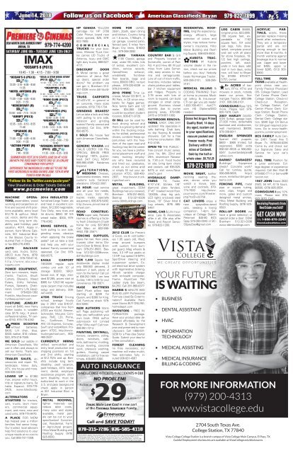 American Classifieds/Thrifty Nickel June 14th Edition Bryan/College Station