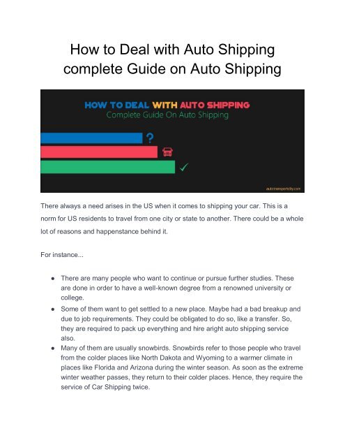 How to Deal with Auto Shipping complete Guide on Auto Shipping