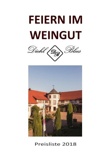 Feiern Im Weingut Diehl-Blees ~ Preisliste ~