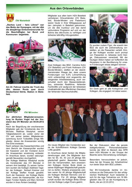 Personalratswahlen 2012 - auf der Homepage des BDZ Westfalen!