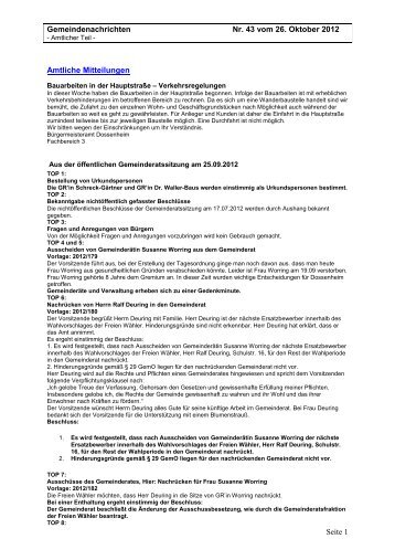 Ausgabe 43 vom 26. Oktober 2012.pdf - Dossenheim
