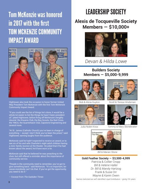 United Way of Etowah County — 2018 Community Report