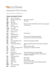 Supported File Formats - ACDSee