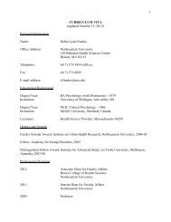 CURRICULUM VITAE - Northeastern University