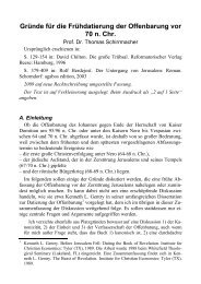 Gründe für die Frühdatierung der Offenbarung vor 70 n. Chr.