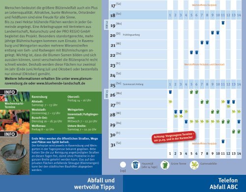 Umweltkalender 2012 - Stadt Weingarten