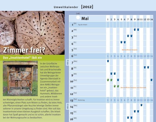 Umweltkalender 2012 - Stadt Weingarten