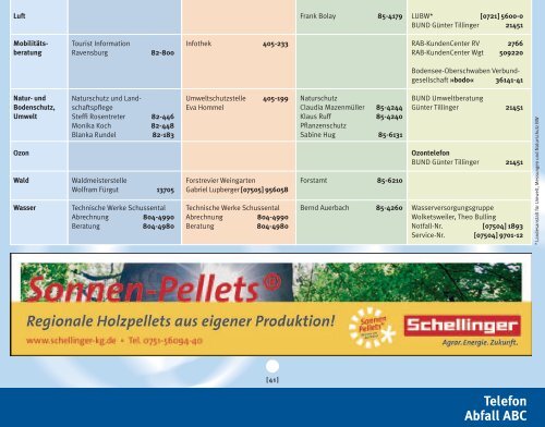 Umweltkalender 2012 - Stadt Weingarten