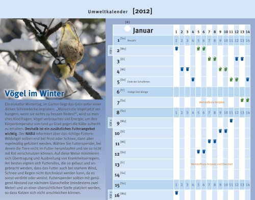 Umweltkalender 2012 - Stadt Weingarten