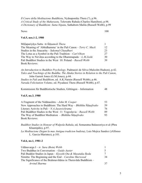 1 Pali Buddhist Review contents This tri-annual ... - UKABS.org.uk