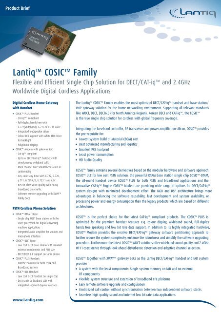Product Brief - Lantiq
