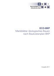 ECO-BKP Merkblätter ökologisches Bauen nach ... - Eco-Bau