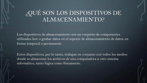 Dispositivos de almacenamiento informatica