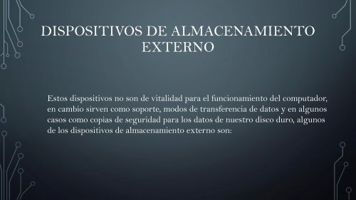 Dispositivos de almacenamiento informatica