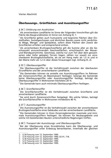 711.61 Kantonale Bauverordnung - Hausverein