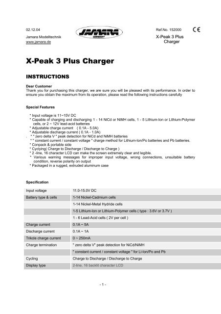 X-Peak 3 Plus Charger