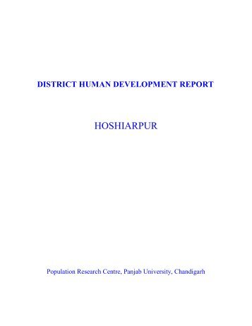 district human development report - Punjab State Planning Board