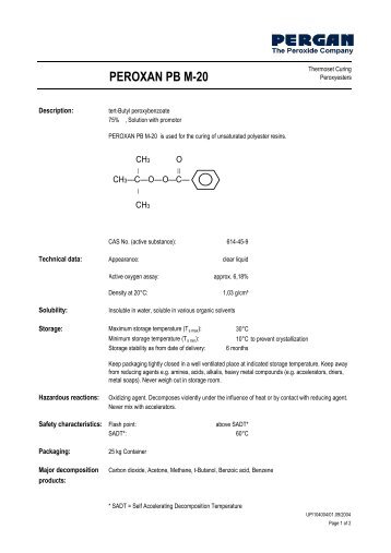 PEROXAN PB M-20 - Uzkimya