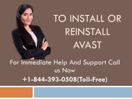 Install Or Reinstall Avast +1-844-393-0508