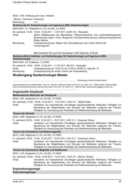 Fakultät VI Planen Bauen Umwelt - TU Berlin