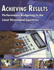 Performance Budgeting in the Least Developed - UNCDF