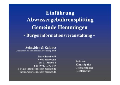 Folien im PDF-Format - Gemeinde Hemmingen