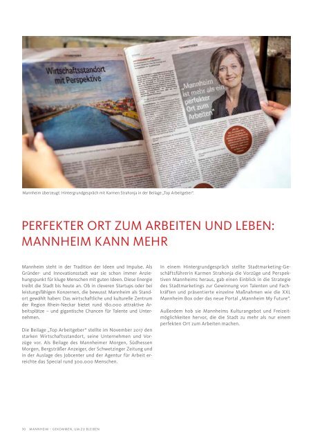 Stadtmarketing Mannheim Tätigkeitsbericht 2017