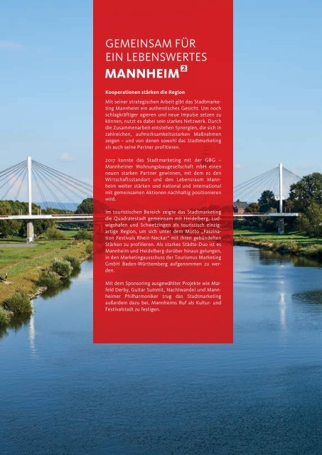 Stadtmarketing Mannheim Tätigkeitsbericht 2017