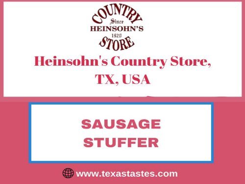 Sausage Stuffer from Heinsohn's Country Store-More power-More speed