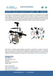 Scientific Laboratory Equipments Suppliers India- JLabexport