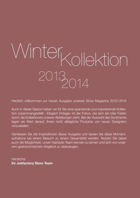 Store Magazin Winter 2013