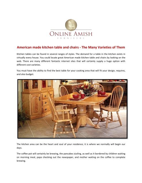 American Made Furniture >> American Made Kitchen Table And Chairs The Many Varieties American Made Furniture >> American Made Kitchen Table And Chairs The Many Varieties
