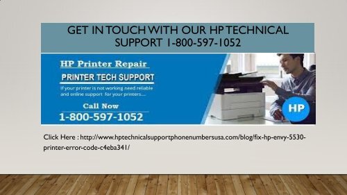 Call 1-800-597-1052 Fix HP Envy 5530 Printer error Code C4EBA341