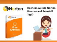 How can we use Norton Remove and Reinstall Tool