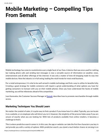 966 Mobile Marketing - Compelling Tips from Semalt