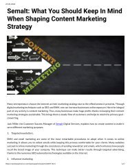 997 - Semalt What You Should Keep in Mind When Shaping Ccontent Marketing Strategy