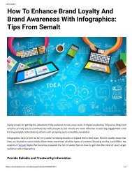 994 How to Enhance Brand Loyalty and Brand Awareness with Inforgraphics - Tips from Semalt
