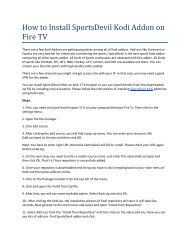 How to Install SportsDevil Kodi Addon on Fire TV